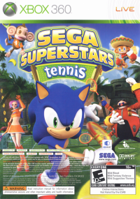 Sega Superstars Tennis & Xbox Live Xbox 360 US box art
